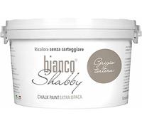 biancoShabby® Chalk Paint Grigio Tortora Pintura Shabby Chic Vintage para Muebles y Paredes Extra Mate vuelva a dar color fácilmente todo tipo de material sin lijar (2.5 l Paquete de 1)