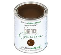 biancoShabby® Chalk Paint Marrone - Pintura especial para exteriores - BiancoGarden - Restaura el jardín y el balcón sin pintar y sin acabado (1 litro)