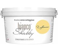 biancoShabby® Chalk Paint Zafferano Pintura Shabby Chic Vintage para Muebles y Paredes Extra Mate vuelva a dar color fácilmente todo tipo de material sin lijar (2.5 l Paquete de 1)