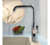 BiaoTeng Grifo Baño Elegante Cromado Laton | 2 Modos Grifo de Lavabo Clásico Giratorio 360 Monomando agua Fría y Caliente Fácil Montaje de Solo Orificio