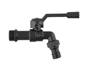 Bibcock de latón negro para manguera de jardín con doble salida y válvula anticongelante, grifo exterior de 2 pulgadas para protección contra congelación de invierno, espiga de agua de cobre