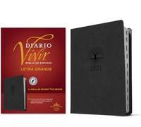 Biblia de Estudio del Diario Vivir Rvr60, Letra Grande (Sentipiel, Carbon, Indice, Letra Roja): Biblia De Estudio Del Diario Vivir Rvr60, Carbón, ... )with Thumb Index and Ribbon Marker