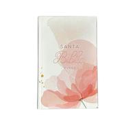 Biblia Reina Valera 1960 letra grande 12 puntos tapa dura con tela flores rosas
