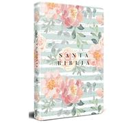Biblia RVR 1960 letra grande, manual, tapa dura Cantar de Cantares flores rosada s / Spanish Bible RVR 1960 Handy Size Large Print HC Song of Solomon Pink Flowe