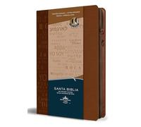 Biblia RVR 1960 letra grande tamaño manual cremallera e índice canela nombres de Dios / Spanish Bible RV60 Handy Size Large Print Brown Names of God Index Z