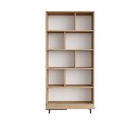Biblioteca con 1 almacenamiento cerrado decorado en madera de nogal l83,9 cm