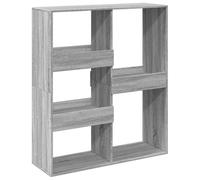 Biblioteca gris Sonoma 100 x 33 x 115 cm de aglomerado | 5 estantes portaobjetos, material aglomerado, acabado gris Sonoma, montaje requerido, fijación a pared no incluida