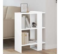 Biblioteca moderna independiente de 52 x 25 x 71,5 cm, estantería de madera de ingeniería con acabado liso, ideal para libros y decoración, diseño minimalista para salón u oficina