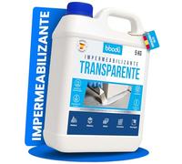 BIBODU Impermeabilizante Transparente 5 KG | Sellador Impermeable Transparente de Alto Rendimiento | Perfecto para Terrazas, Techos, Exteriores, Interiores, Cocinas