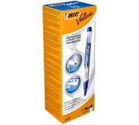 BIC 102467 Velleda Pocket rotuladores de Pizarra punta media - Azul, Caja de 12 unidades