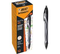 Bic, 12 unidades, bolígrafo de gel Ocity Quick Dry, negro, con punta de 0,7 mm,