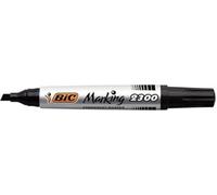 Bic 2300 - Marcador permanente, punta biselada, color negro, 1 unidad