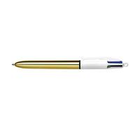 BIC Bolígrafo Shine 4 Colores – Punta media 1,0 mm – Dorado