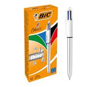 Bic Shine Retractil Medium Tip 1.00mm Multicolor Pen 12 Units Multicolor Niños