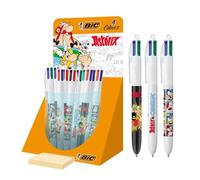 Bic 4 colours asterix expositor con 30 boligrafos de bola retractil di