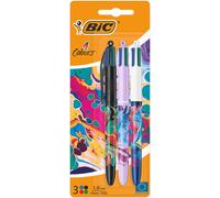 Bic 4 colours decors hydro pack de 3 boligrafos de bola retractil - pu