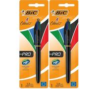 BIC 4 Colours Pro - Bolígrafo, en blíster (Paquete de 2)