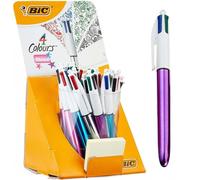 Bic 4 colours shine expositor de 20 boligrafos de bola retractil - pun