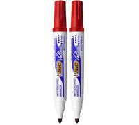 BIC 904939 - Rotulador para pizarra, color rojo (Paquete de 2)