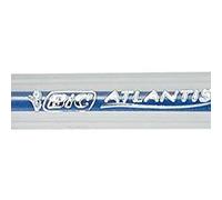 Bic atlantis classic boligrafo retractil - punta de 1mm - cuerpo transparente con grip - color azul (12 uds)