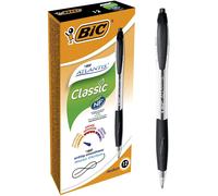 BIC Atlantis Classic bolígrafos Retráctiles punta media (1,0 mm) - Negro, Caja d