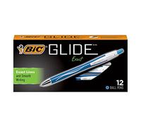 BIC Atlantis Exact Retractable Ball Pen, Fine Point (0.7 mm), Blue, 12-Count by BIC