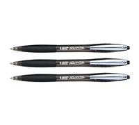 BIC Atlantis Premium - Bolígrafo de punta media (1,0 mm) - Blister de 3, tinta negra
