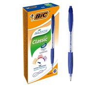 BIC Bolígrafos retráctiles Atlantis Soft Punta media 1,0 mm Azul Caja 12 unidades