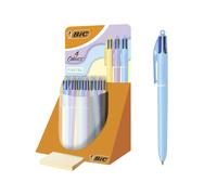 Bic 4 colours pastel expositor con 30 boligrafos de bola retractil - p
