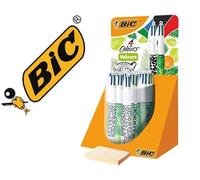 Bic Bolígrafo 4 Colores Velours Motivos Naturaleza con Expositor de 30 Unidades