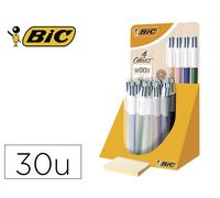 Bic Bolígrafo 4 Colours Wood Style Colores Surtidos Expositor de 30 Unidades