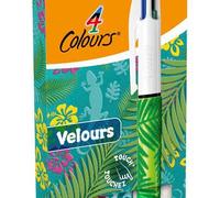 BIC BOLIGRAFO BIC 4C VELOURS BLISTER 3 DISEÑOS NUEVOS BOLIGRAFOS 2x6x17 Cms.