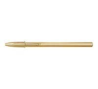 BIC Bolígrafo Cristal Shine – Cuerpo dorado, tinta azul 1,0 mm – Caja de 20 unidades