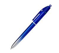 BIC - Bolígrafo de 4 colores con degradado suave, retráctil, diseño de barril de color degradado, bolígrafo multicolor con cuatro tintas vibrantes surtidas, bolígrafos multicolores, todo en uno para