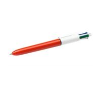 Bic Bolígrafo retráctil fino, versátil, de 4 colores, flujo de tinta suave, caja