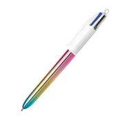 BIC - Bolígrafos de 4 colores degradados, diseño retráctil, bolígrafo multicolor con cuatro tintas vibrantes surtidas, bolígrafos multicolor todo en uno para la escuela, la oficina y codificación de