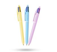 BIC - Bolígrafos multicolor de 4 colores, diseño retráctil, con cuatro tintas vibrantes surtidas, bolígrafos todo en uno para la escuela, oficina y codificación de colores