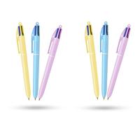 BIC - Bolígrafos multicolor de 4 colores, diseño retráctil, multicolor, con cuatro tintas vibrantes surtidas, bolígrafos multicolor todo en uno para la escuela, la oficina y codificación de colores