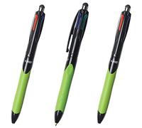 BIC - Bolígrafos retráctiles de 4 colores con mango ergonómico y lápiz capacitivo, punta de 0,4 mm, color negro, azul, rojo y verde (embalaje original - embalaje no original)