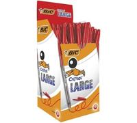Bic Cristal Biros grandes 1,6 mm rojo Paquete de 50 rojo
