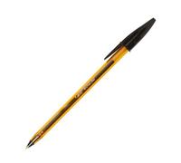 BIC® Bolígrafo Cristal®, 0,35 mm, color del vástago: naranja, transparente, color de escritura: negro (50 unidades), recibirás 1 paquete de 50 unidades