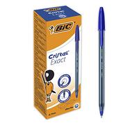 BIC Bolígrafos Cristal Exact Punta fina 0,7 mm Azul – Caja 20 unidades