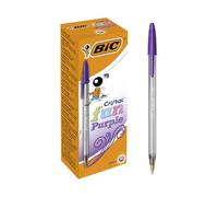 BIC -BOLÍGRAFO BIC FUN FASHION COLOUR TINTA BASE DE ACEITE CAJA 20 BOLIGRAFOS SURTIDOS DE MODELOS A ELEGIR CALIDAD GARANTIZADA