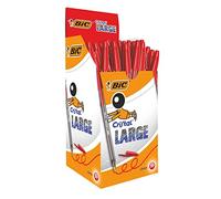 BIC Bolígrafo Cristal Large 1,6 mm Rojo - Paquete de 50