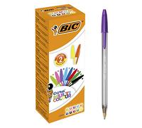 BIC Cristal Multicolor - Caja de 20 bolígrafos, colores fashion y regulares
