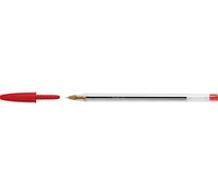 Bic Cristal Original - Bolígrafo de punta redonda, color rojo, pack de 4 unidades
