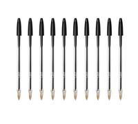 BIC Cristal Original - Bolígrafo Negro, Punta Media 1.0 mm, Escritura Suave y Duradera, Caja de 10 Unidades - Ideal para Oficina y Escuela