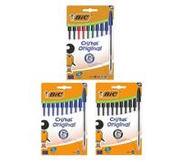 BIC Cristal Original Bolígrafos de Punta Media (1,00 mm) con Tapón y Capuchón a Juego - Azul, Caja de 10 (Paquete de 2) Color: Azul; Size: 1 unidad (Paquete de 20); Style: Contemporáneo;