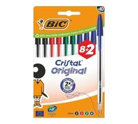 BIC Cristal Original · Bolígrafos Tinta de Aceite · Pack 10 ud · Colores Surtidos
