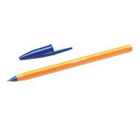 Bic cristal original fine boligrafo de bola - punta redonda de 0.8mm - trazo de 0.30mm - tinta con base de aceite - cuerpo naranja - color azul (20 uds)